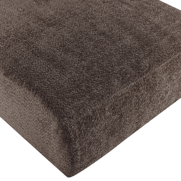 Mojo base chaise longue element rechts wollig bruin