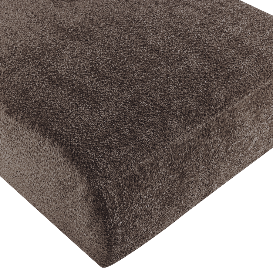 Mojo base chaise longue element rechts wollig bruin