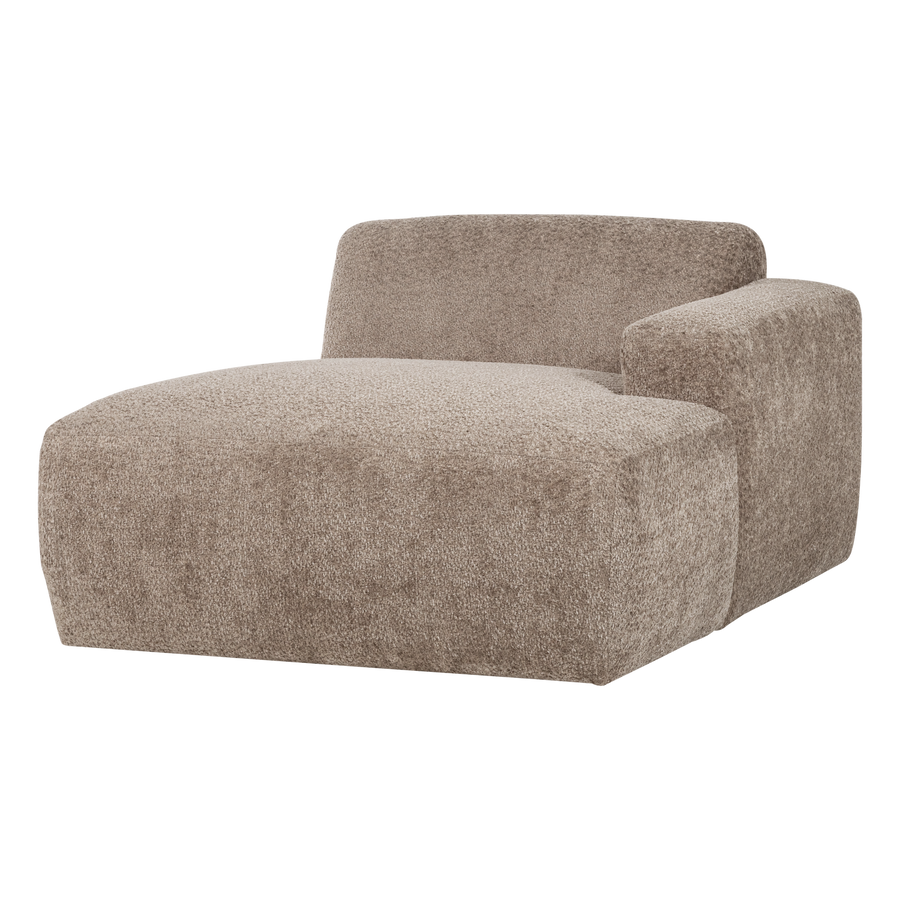 Mojo base chaise longue element rechts wollig donkerzand