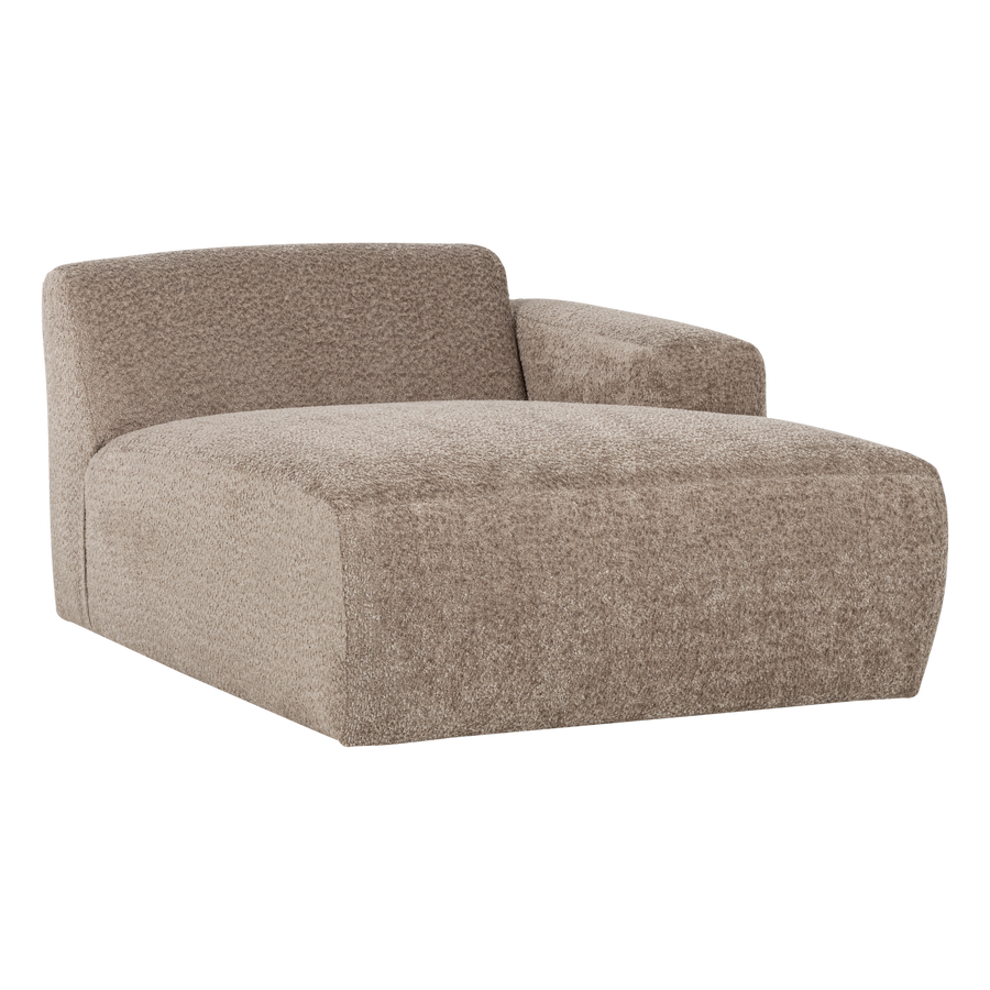 Mojo base chaise longue element rechts wollig donkerzand