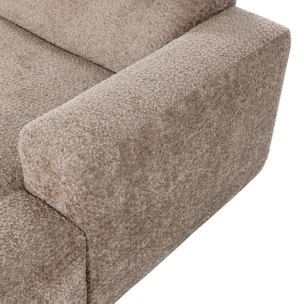 Mojo base chaise longue element rechts wollig donkerzand