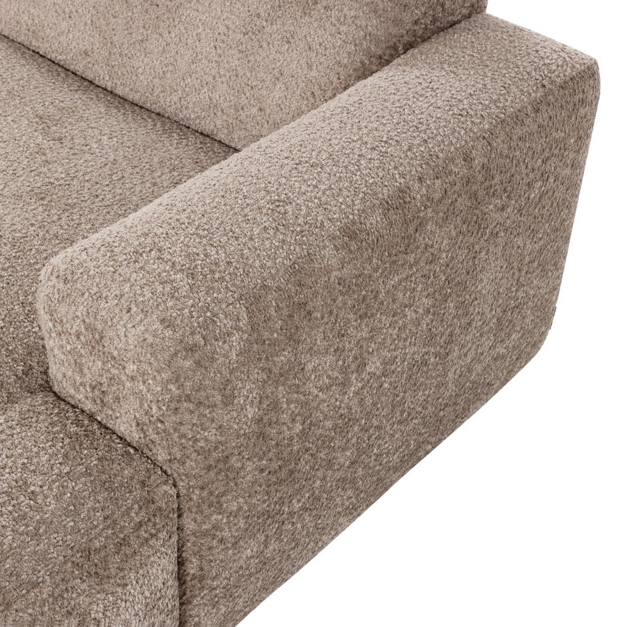 Mojo base chaise longue element rechts wollig donkerzand
