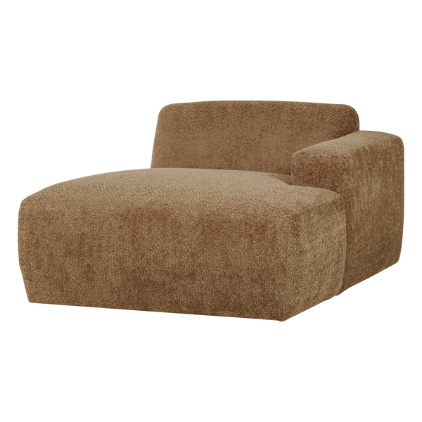 Mojo base chaise longue element rechts wollig honinggeel