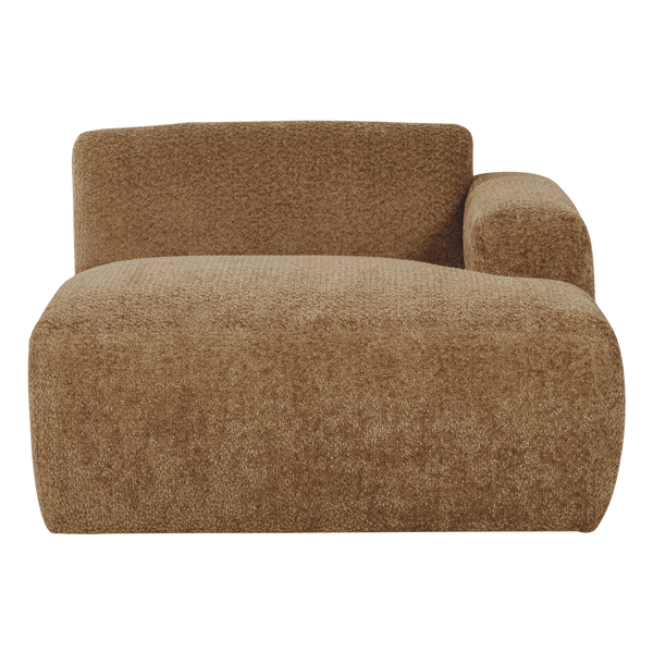 Mojo base chaise longue element rechts wollig honinggeel