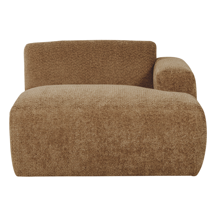 Mojo base chaise longue element rechts wollig honinggeel