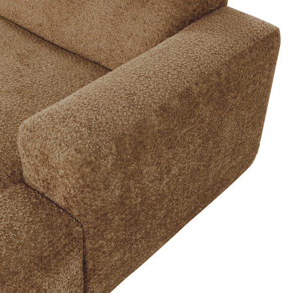 Mojo base chaise longue element rechts wollig honinggeel