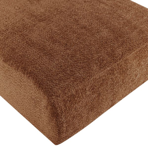 Mojo base chaise longue element rechts wollig roestbruin