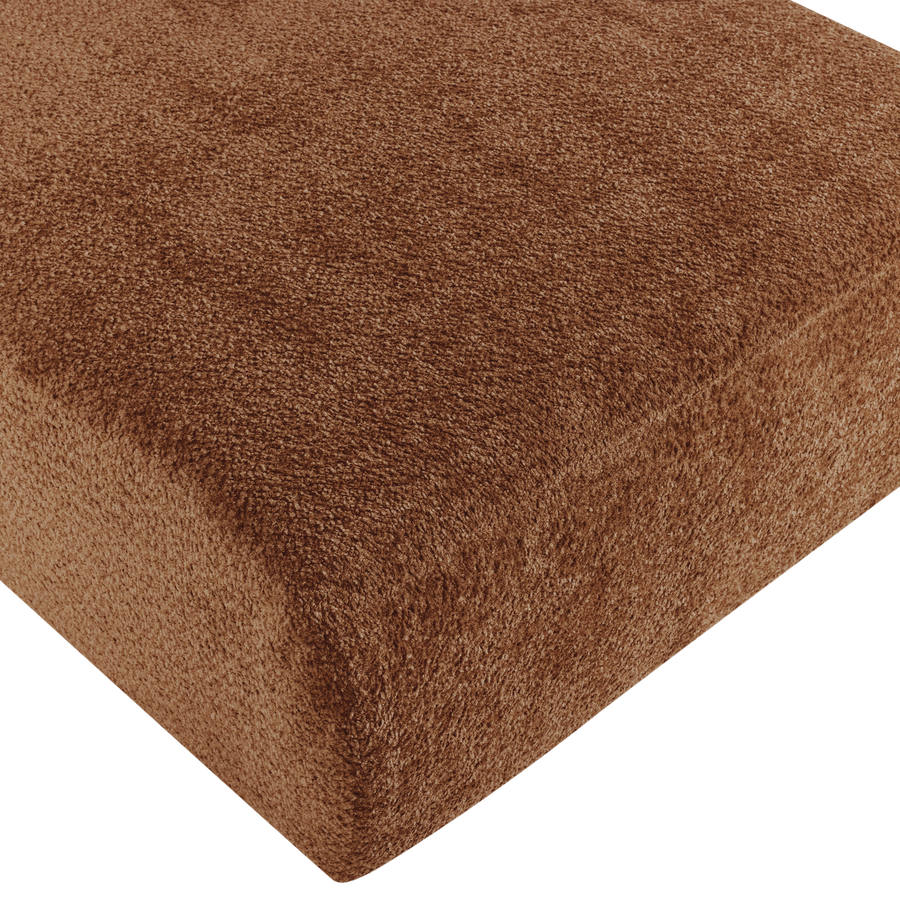 Mojo base chaise longue element rechts wollig roestbruin