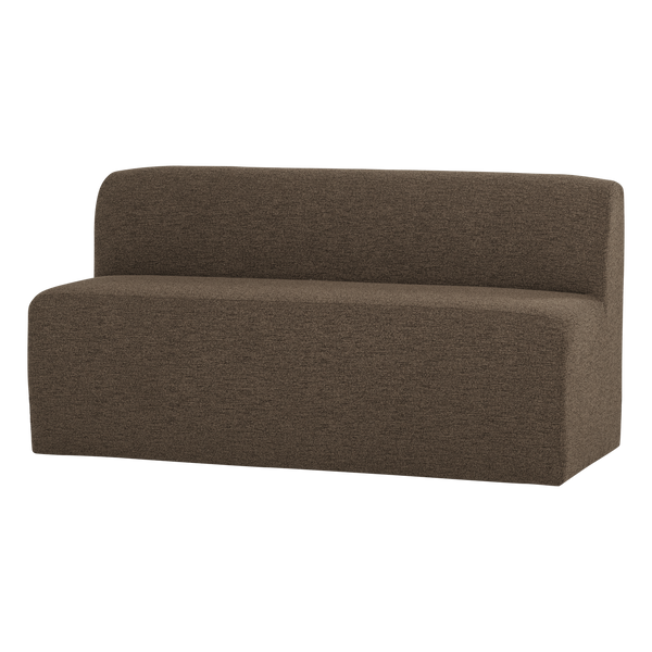 Mojo base eetbank 164 cm rugleuning boucle bruin