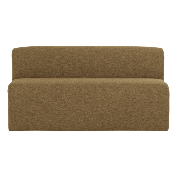 Mojo base eetbank 164 cm rugleuning boucle geel/bruin