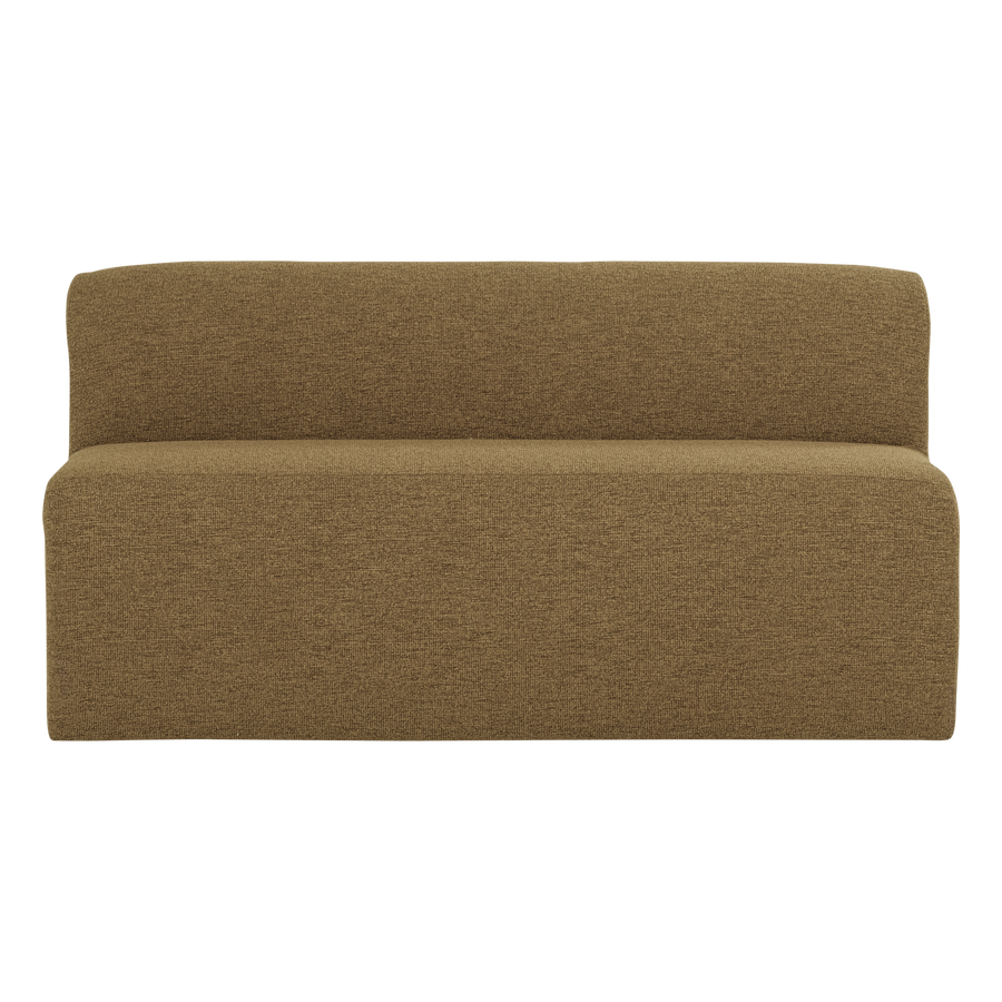 Mojo base eetbank 164 cm rugleuning boucle geel/bruin