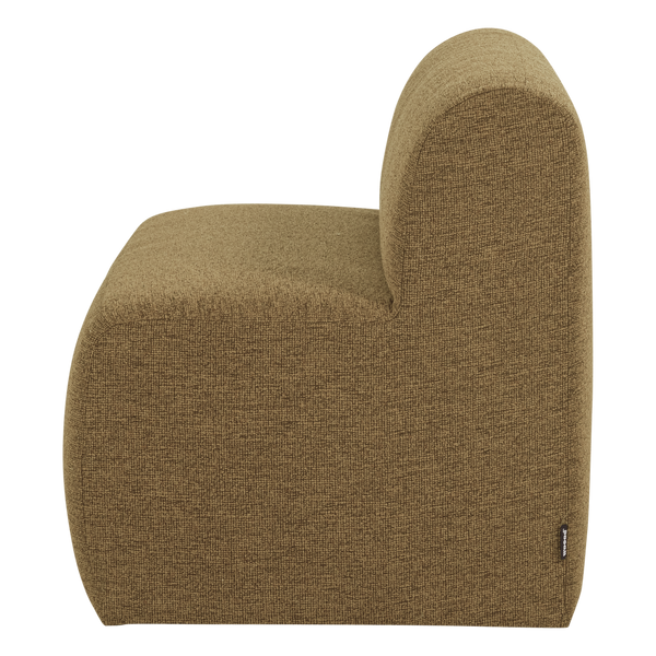 Mojo base eetbank 164 cm rugleuning boucle geel/bruin