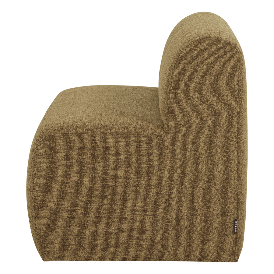Mojo base eetbank 164 cm rugleuning boucle geel/bruin
