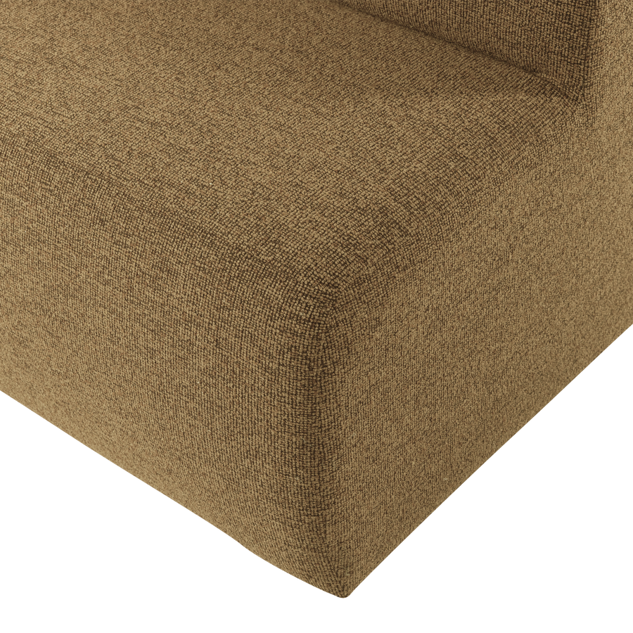 Mojo base eetbank 164 cm rugleuning boucle geel/bruin