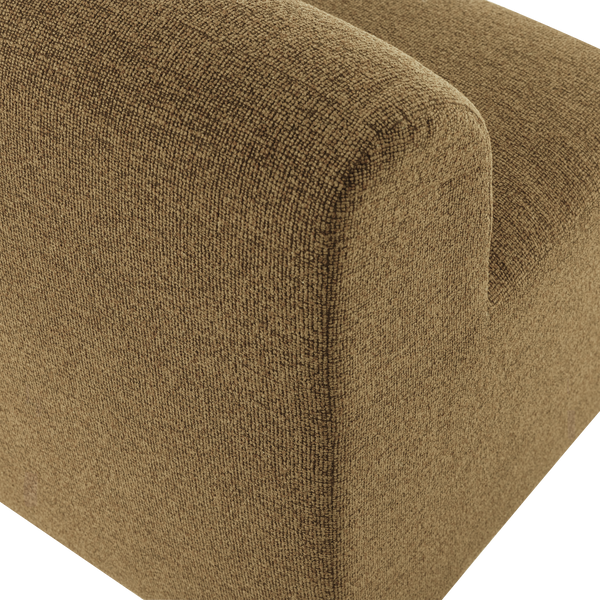 Mojo base eetbank 164 cm rugleuning boucle geel/bruin