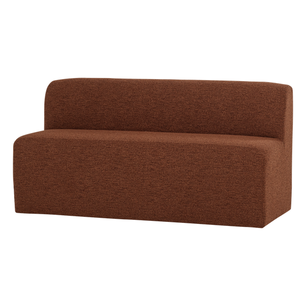 Mojo base eetbank 164 cm rugleuning boucle roestbruin