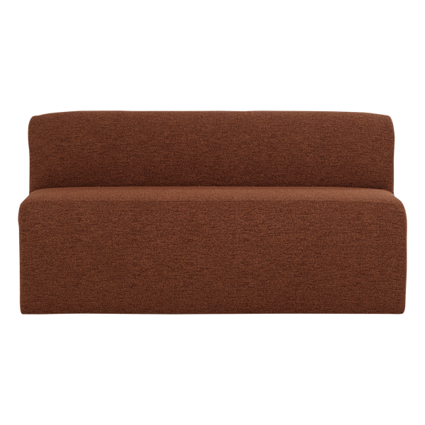 Mojo base eetbank 164 cm rugleuning boucle roestbruin