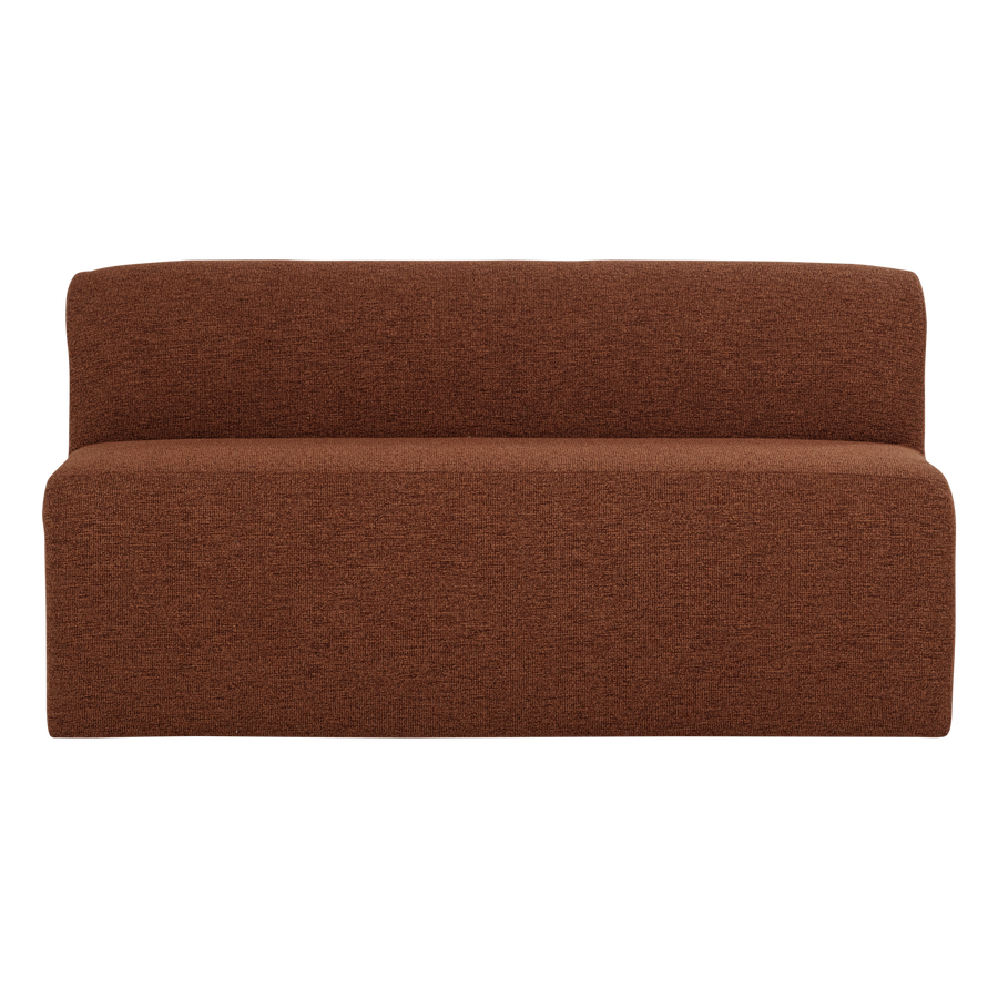Mojo base eetbank 164 cm rugleuning boucle roestbruin