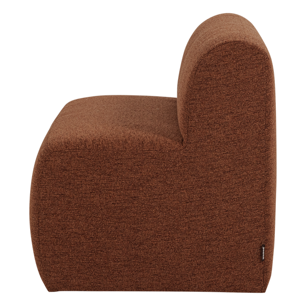 Mojo base eetbank 164 cm rugleuning boucle roestbruin