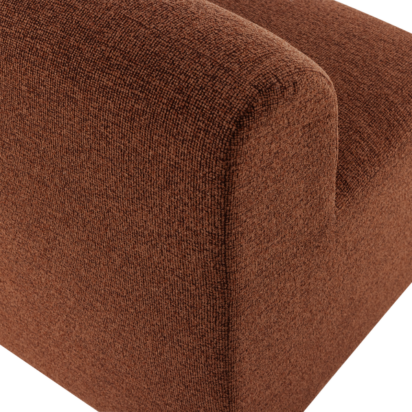 Mojo base eetbank 164 cm rugleuning boucle roestbruin