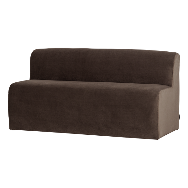 Mojo base eetbank 164 cm rugleuning velvet bruin