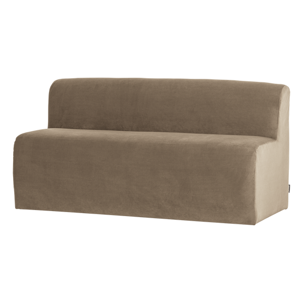 Mojo base eetbank 164 cm rugleuning velvet khaki