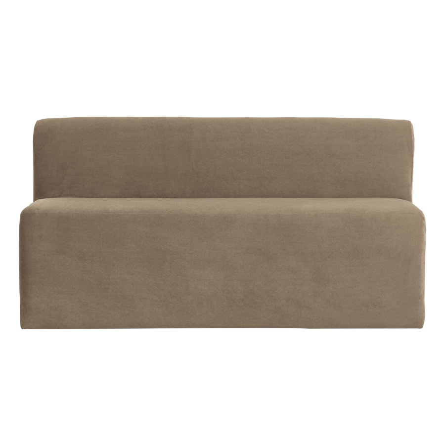 Mojo base eetbank 164 cm rugleuning velvet khaki