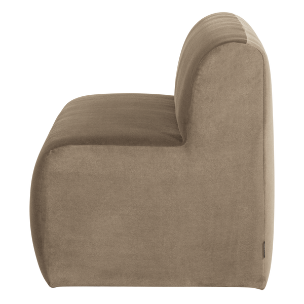 Mojo base eetbank 164 cm rugleuning velvet khaki