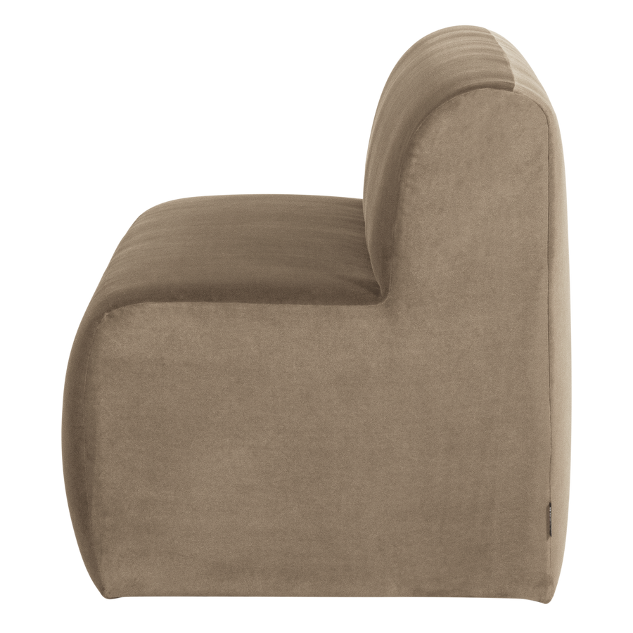 Mojo base eetbank 164 cm rugleuning velvet khaki