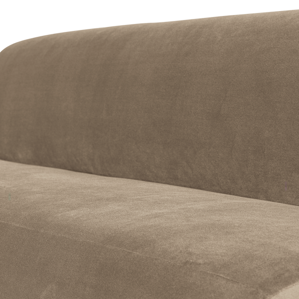 Mojo base eetbank 164 cm rugleuning velvet khaki