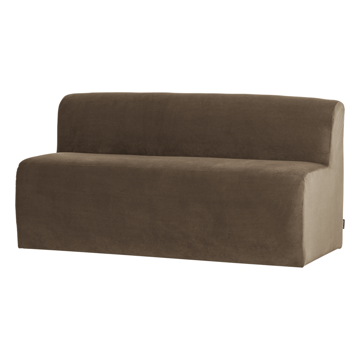 Mojo base eetbank 164 cm rugleuning velvet taupe