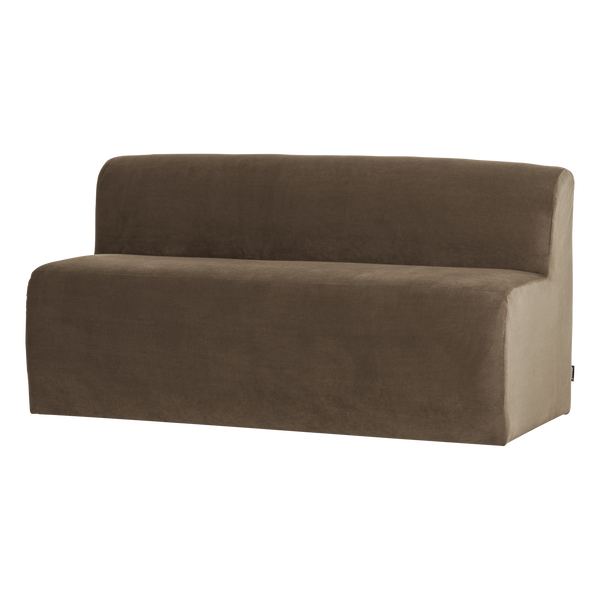 Mojo base eetbank 164 cm rugleuning velvet taupe