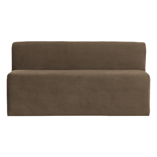 Mojo base eetbank 164 cm rugleuning velvet taupe