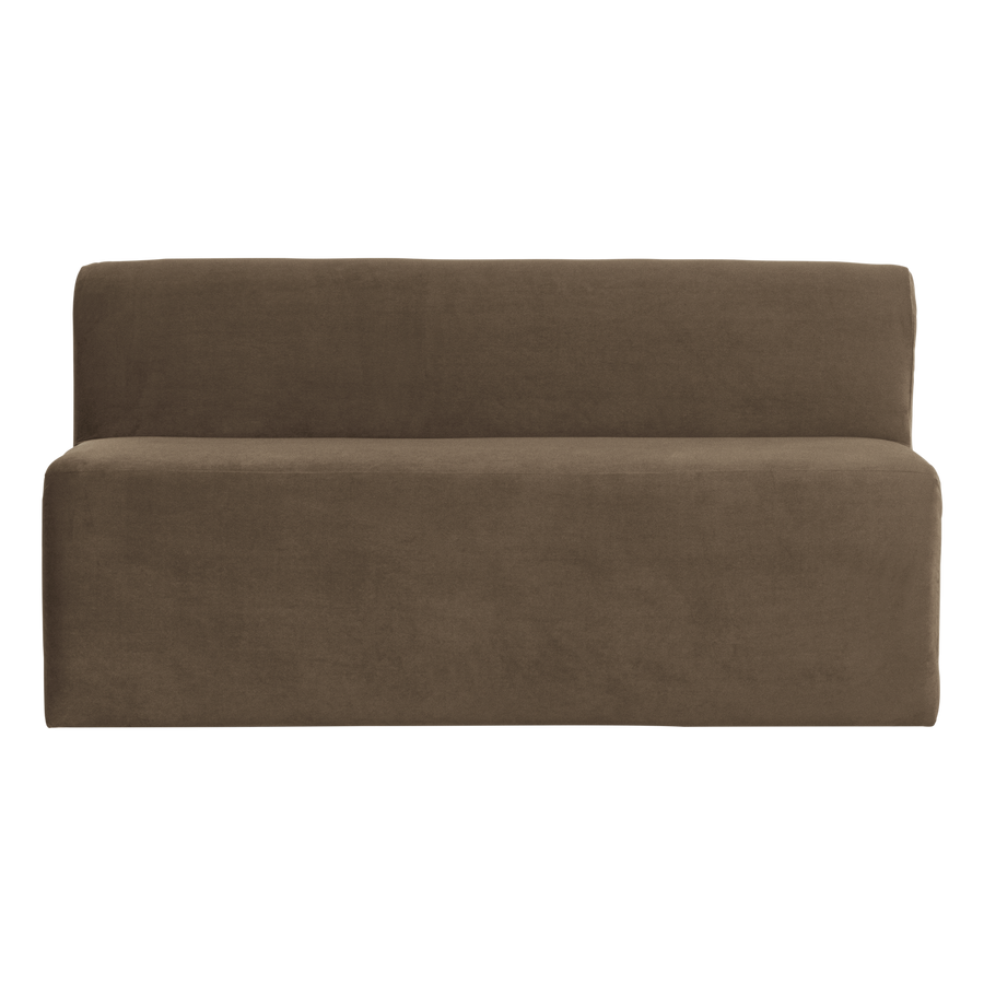 Mojo base eetbank 164 cm rugleuning velvet taupe