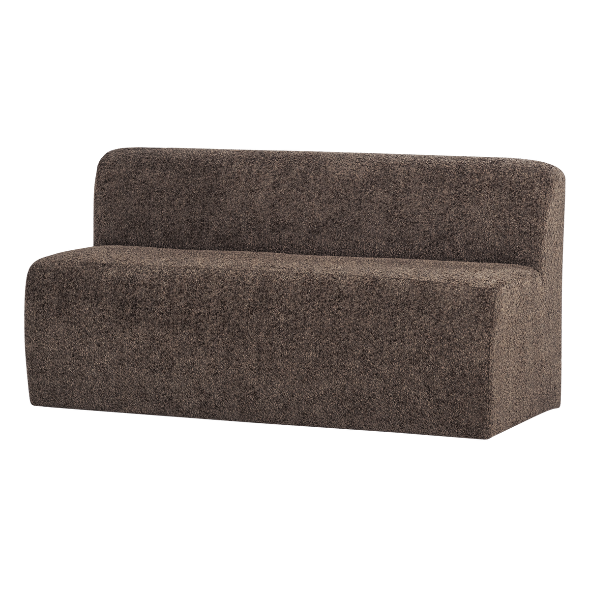 Mojo base eetbank 164 cm rugleuning wollig bruin