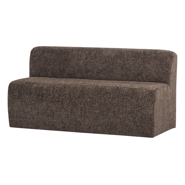 Mojo base eetbank 164 cm rugleuning wollig bruin