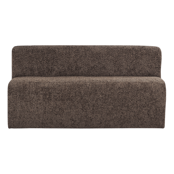 Mojo base eetbank 164 cm rugleuning wollig bruin