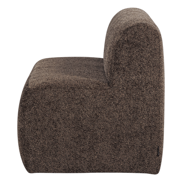 Mojo base eetbank 164 cm rugleuning wollig bruin