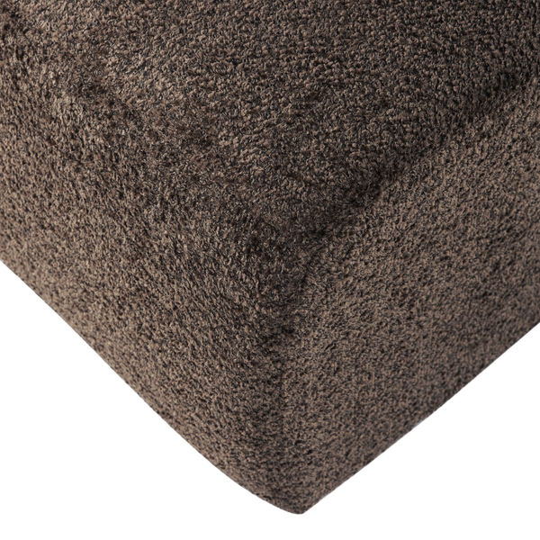 Mojo base eetbank 164 cm rugleuning wollig bruin