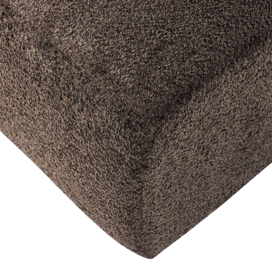 Mojo base eetbank 164 cm rugleuning wollig bruin