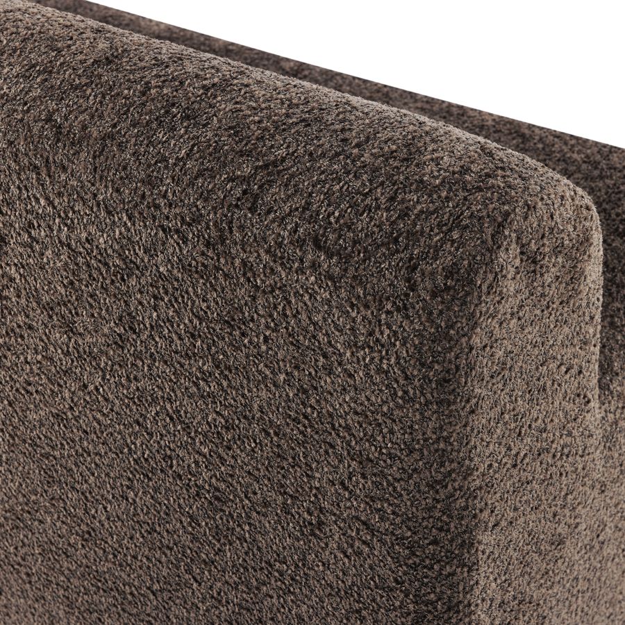 Mojo base eetbank 164 cm rugleuning wollig bruin
