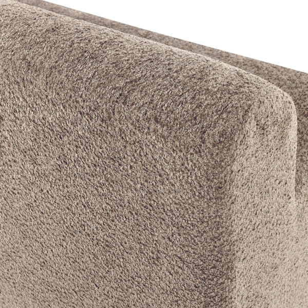 Mojo base eetbank 164 cm rugleuning wollig donkerzand