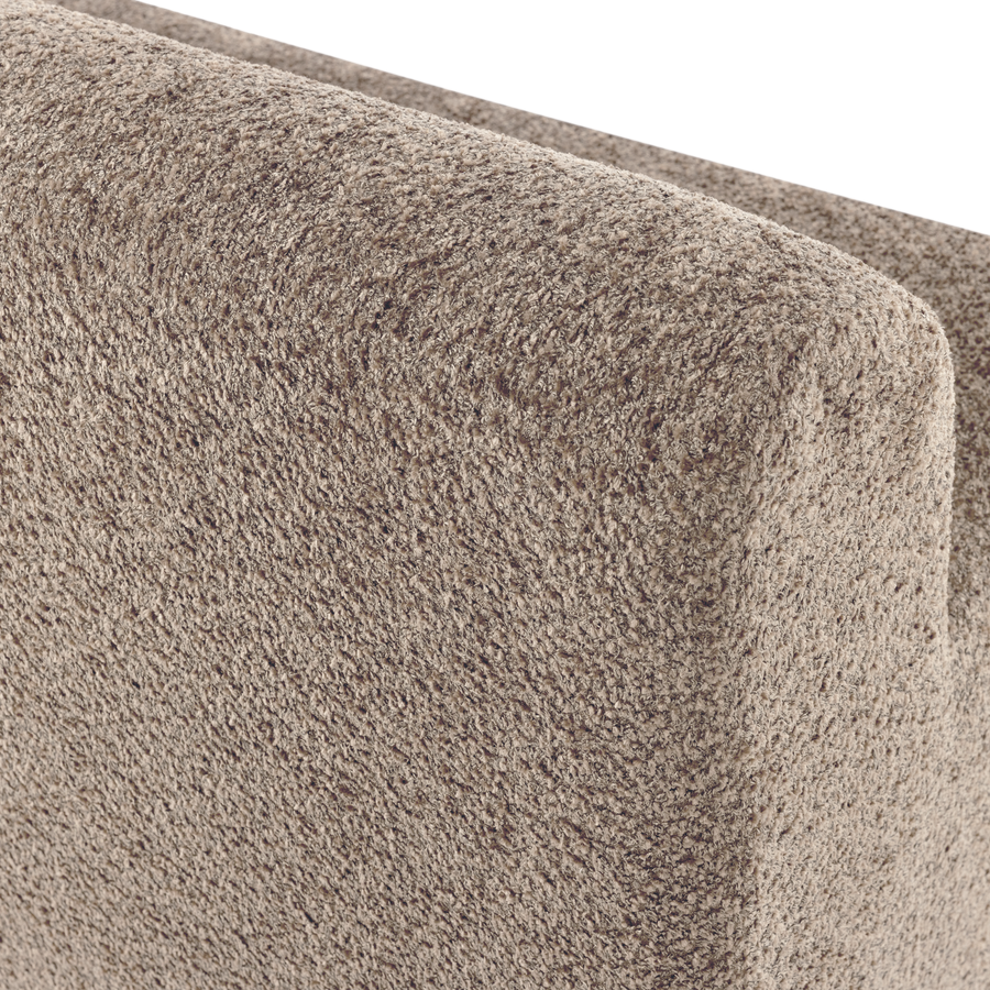 Mojo base eetbank 164 cm rugleuning wollig donkerzand