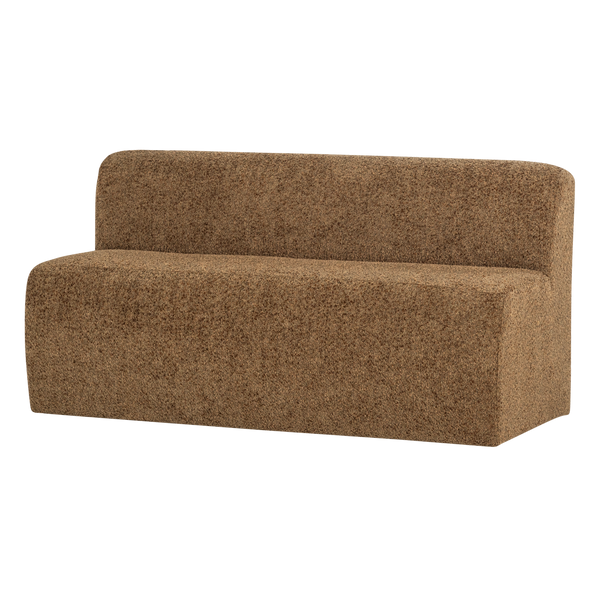 Mojo base eetbank 164 cm rugleuning wollig honinggeel