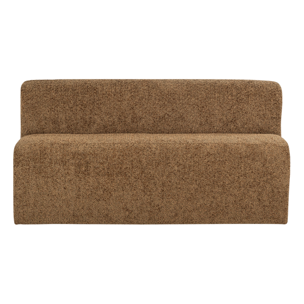 Mojo base eetbank 164 cm rugleuning wollig honinggeel
