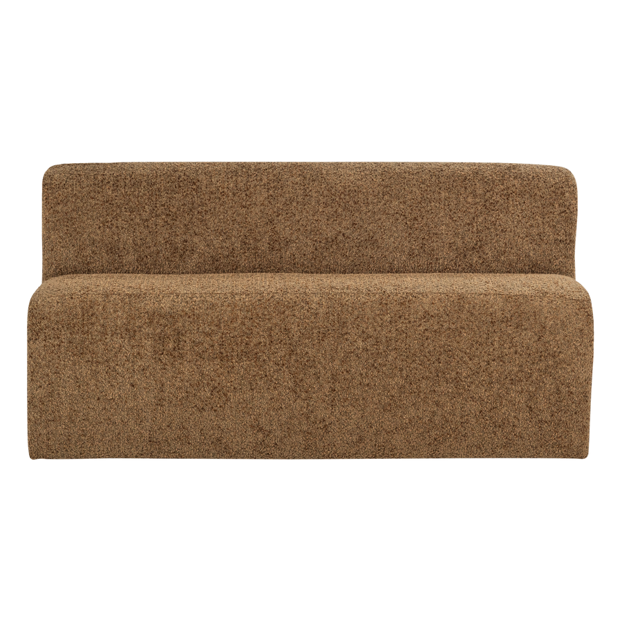 Mojo base eetbank 164 cm rugleuning wollig honinggeel