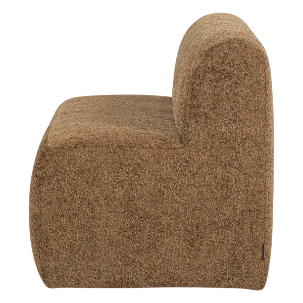 Mojo base eetbank 164 cm rugleuning wollig honinggeel