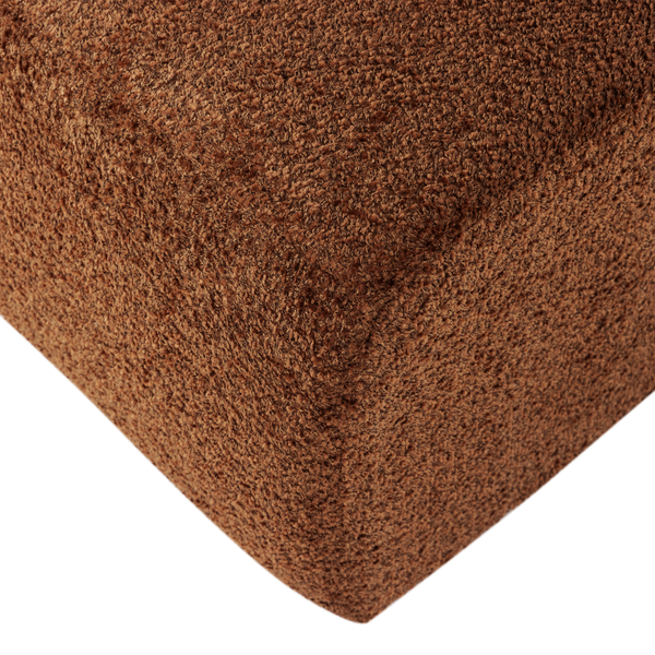 Mojo base eetbank 164 cm rugleuning wollig roestbruin