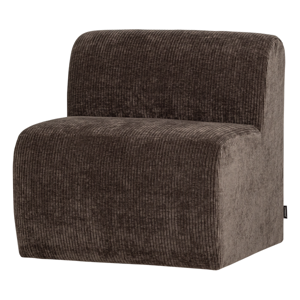 Mojo base eetbank 84 cm rugleuning ribstof bruin