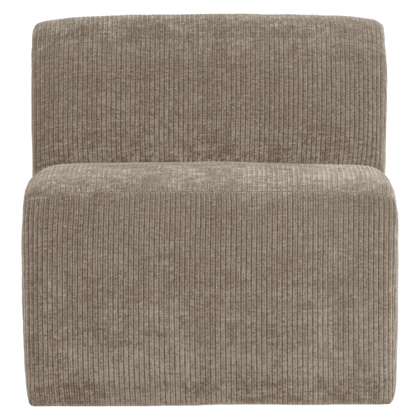 Mojo base eetbank 84 cm rugleuning ribstof donkerzand